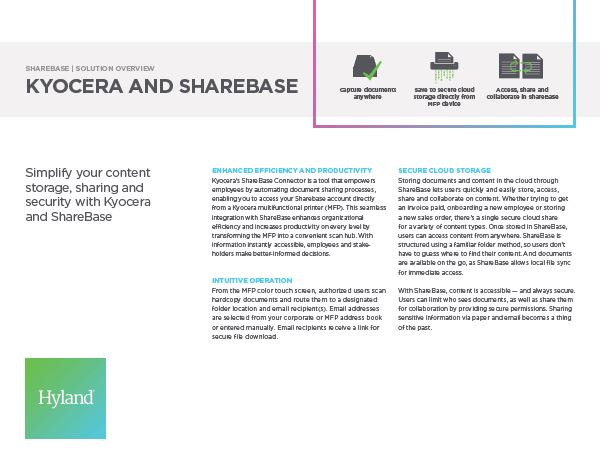 ShareBase, Kyocera, Solution, Software, Document Management, Document Solutions Unlimited