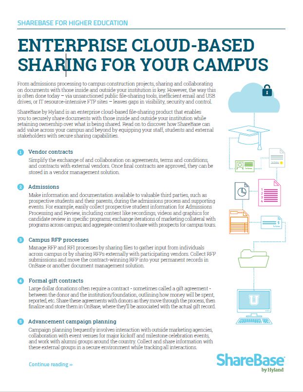 ShareBase, Higher Education, Kyocera, Software, Document Management, Document Solutions Unlimited