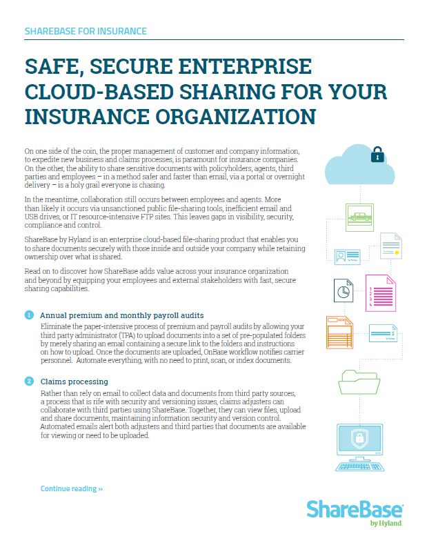 ShareBase, Insurance, Kyocera, Software, Document Management, Document Solutions Unlimited