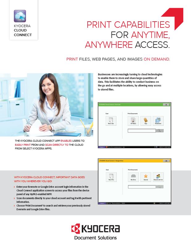 Kyocera, Software, Mobile, Cloud, Kyocera Cloud Connect, Document Solutions Unlimited