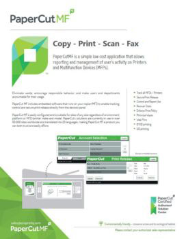 Papercut, Mf, Ecoprintq, Document Solutions Unlimited