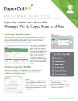 Papercut, Mf, Education Flyer, Document Solutions Unlimited