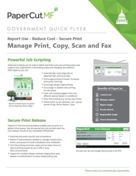 Papercut, Mf, Government Flyer, Document Solutions Unlimited
